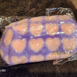 TRULY Purple and Pink Heart Skincare Pouch
